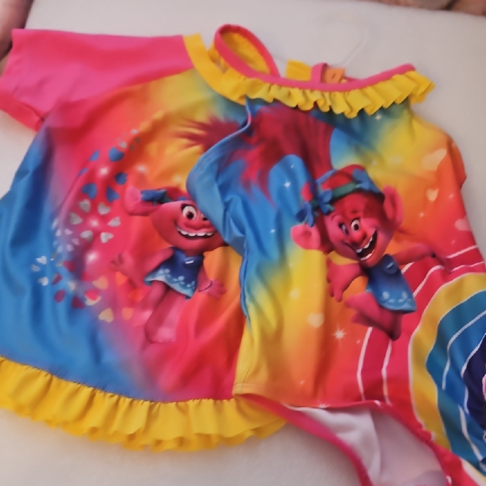 Trolls Kids Swim Set - Pink, Blue, Yellow
